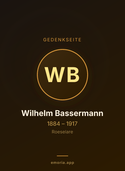 Gedenkportrait von Wilhelm Bassermann
