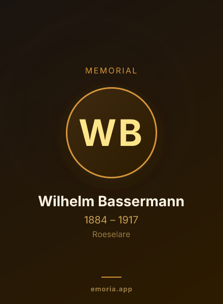 Memorial portrait of Wilhelm Bassermann