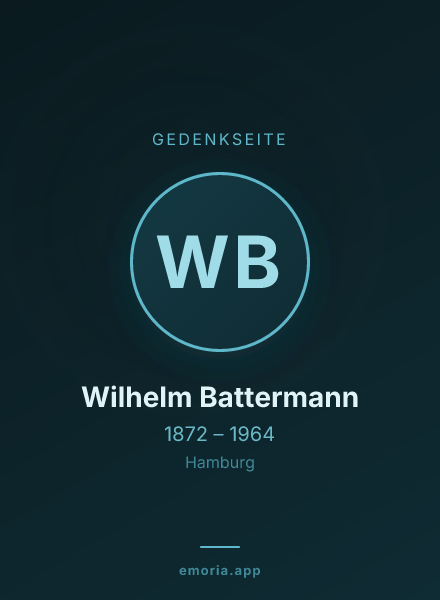 Gedenkportrait von Wilhelm Battermann