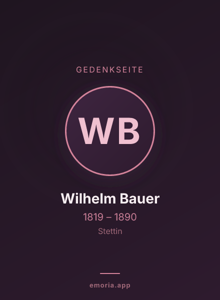 Gedenkportrait von Wilhelm Bauer