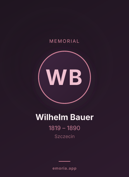 Memorial portrait of Wilhelm Bauer
