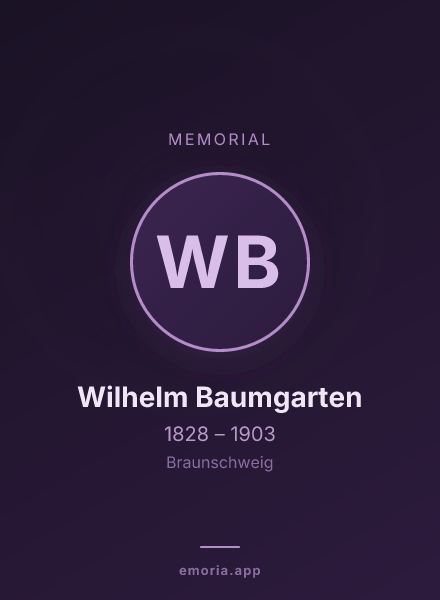 Memorial portrait of Wilhelm Baumgarten