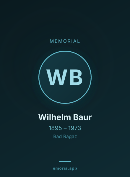Memorial portrait of Wilhelm Baur