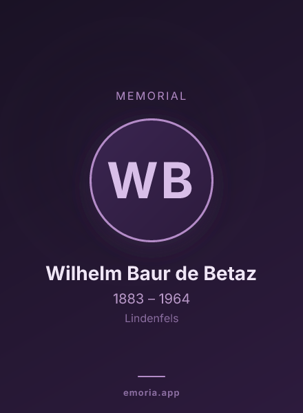 Memorial portrait of Wilhelm Baur de Betaz