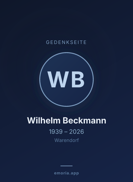 Gedenkportrait von Wilhelm Beckmann