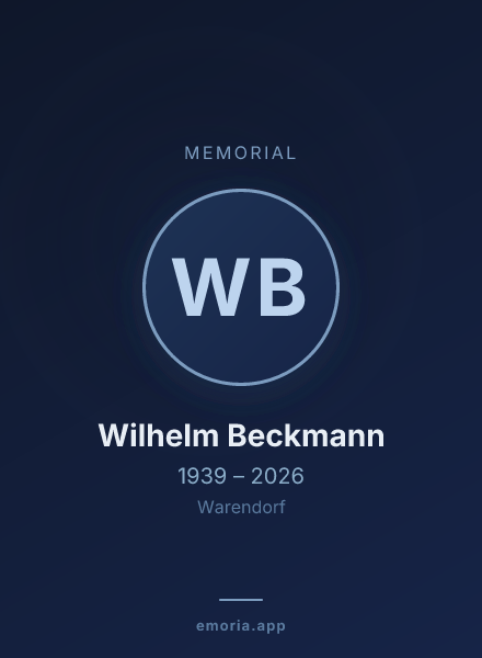 Memorial portrait of Wilhelm Beckmann