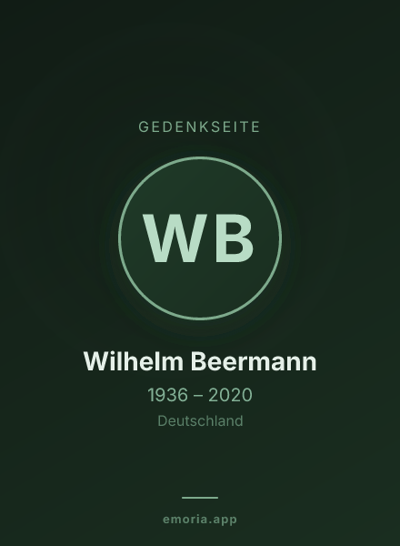 Gedenkportrait von Wilhelm Beermann