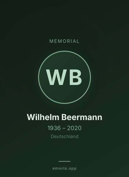Memorial portrait of Wilhelm Beermann