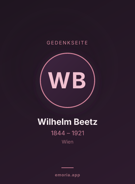Gedenkportrait von Wilhelm Beetz