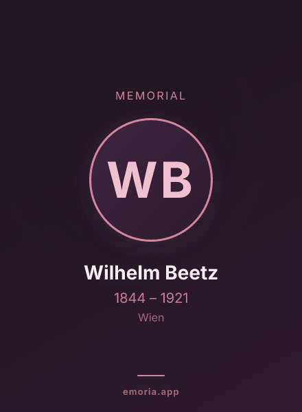 Memorial portrait of Wilhelm Beetz