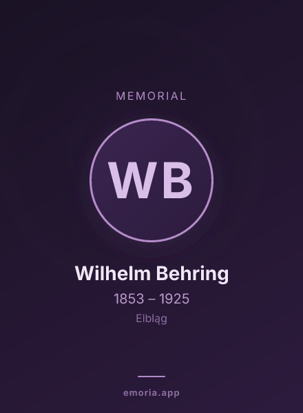 Memorial portrait of Wilhelm Behring