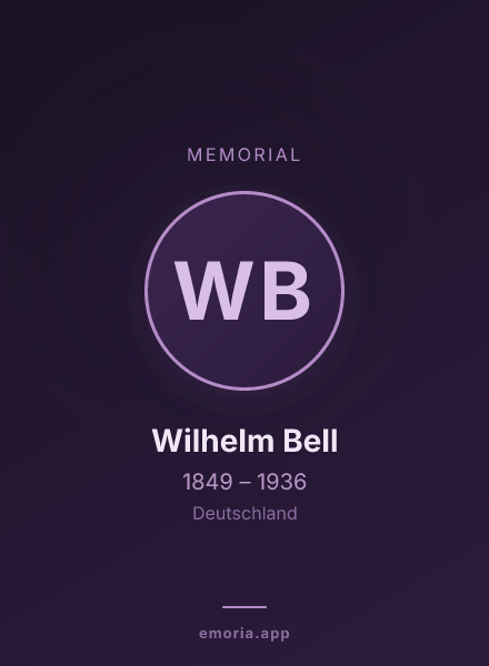 Memorial portrait of Wilhelm Bell