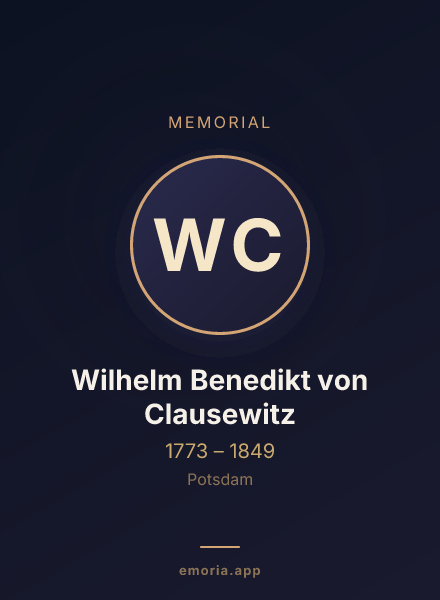 Memorial portrait of Wilhelm Benedikt von Clausewitz