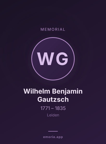 Memorial portrait of Wilhelm Benjamin Gautzsch