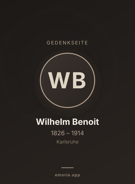 Gedenkportrait von Wilhelm Benoit