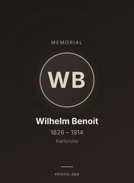 Memorial portrait of Wilhelm Benoit
