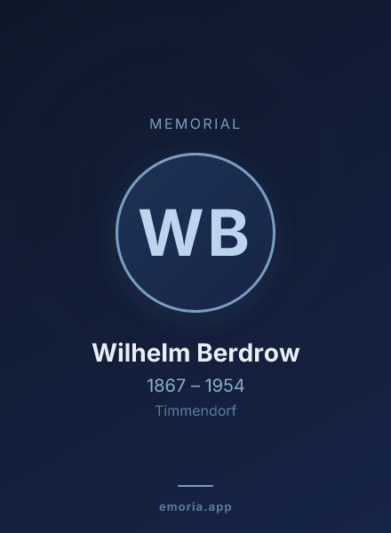 Memorial portrait of Wilhelm Berdrow
