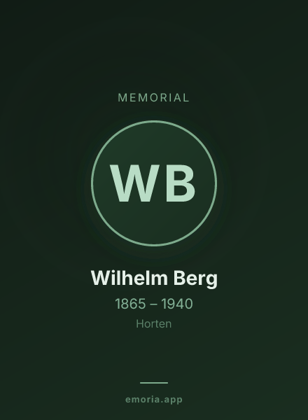 Memorial portrait of Wilhelm Berg