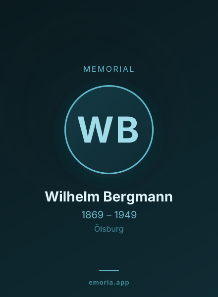 Memorial portrait of Wilhelm Bergmann