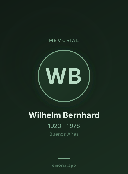 Memorial portrait of Wilhelm Bernhard