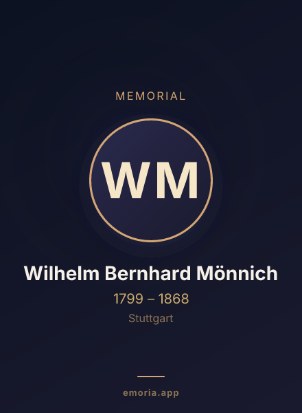 Memorial portrait of Wilhelm Bernhard Mönnich