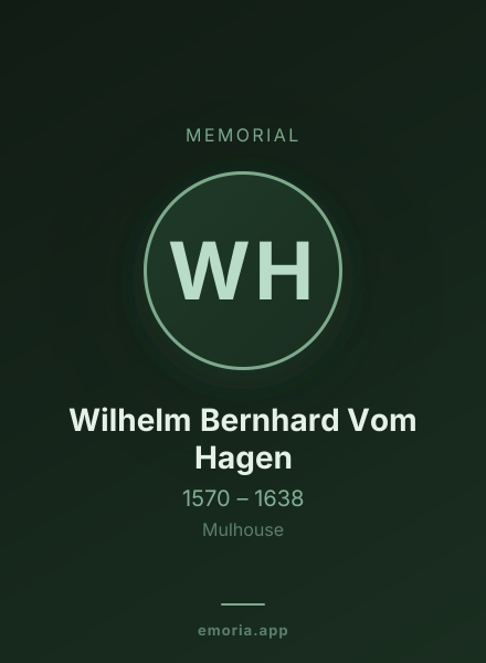 Memorial portrait of Wilhelm Bernhard Vom Hagen