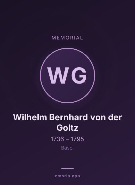 Memorial portrait of Wilhelm Bernhard von der Goltz