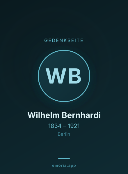 Gedenkportrait von Wilhelm Bernhardi