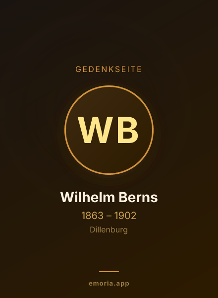 Gedenkportrait von Wilhelm Berns