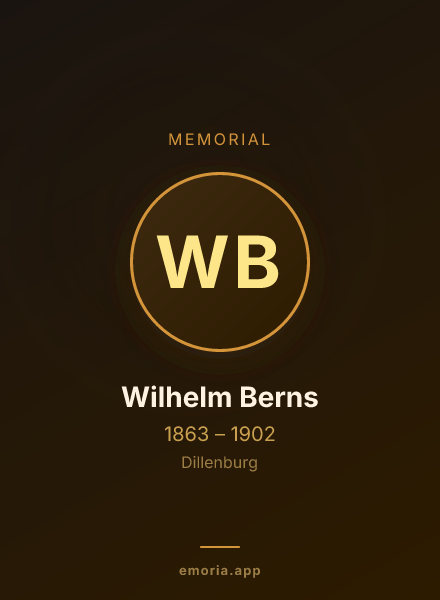Memorial portrait of Wilhelm Berns