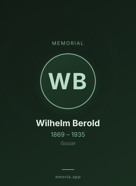 Memorial portrait of Wilhelm Berold