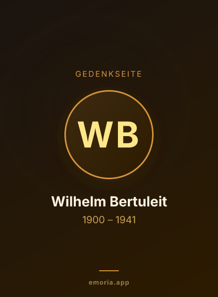 Gedenkportrait von Wilhelm Bertuleit