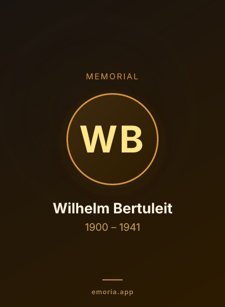 Memorial portrait of Wilhelm Bertuleit