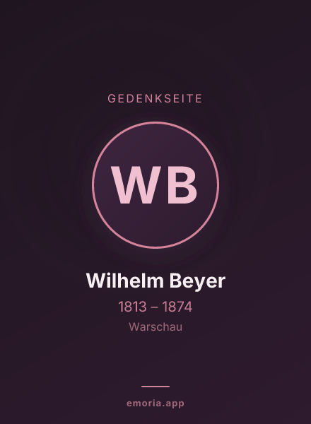 Gedenkportrait von Wilhelm Beyer