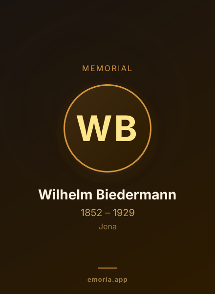 Memorial portrait of Wilhelm Biedermann
