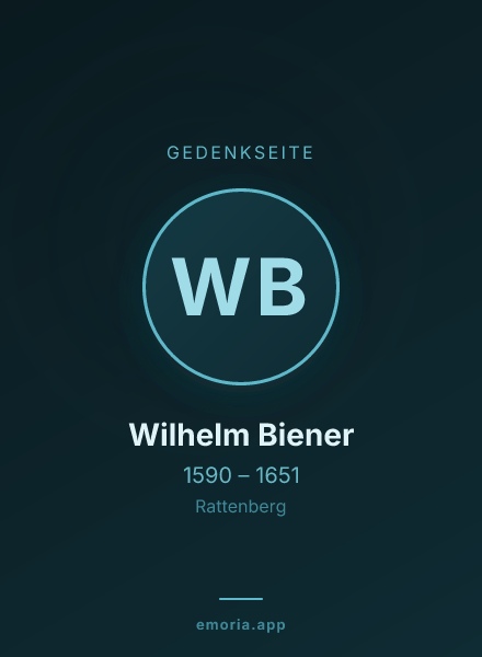 Gedenkportrait von Wilhelm Biener
