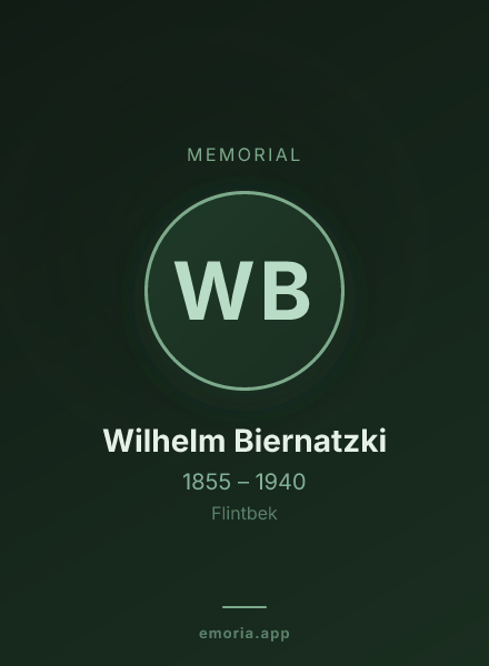 Memorial portrait of Wilhelm Biernatzki