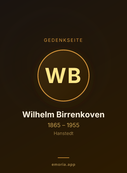 Gedenkportrait von Wilhelm Birrenkoven