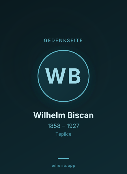 Gedenkportrait von Wilhelm Biscan