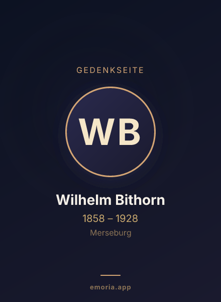 Gedenkportrait von Wilhelm Bithorn