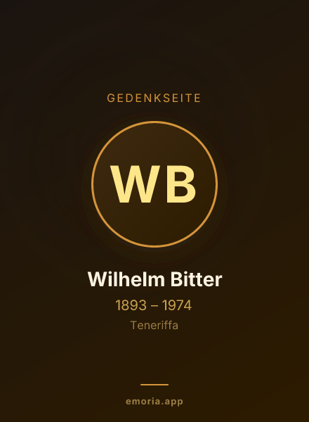 Gedenkportrait von Wilhelm Bitter
