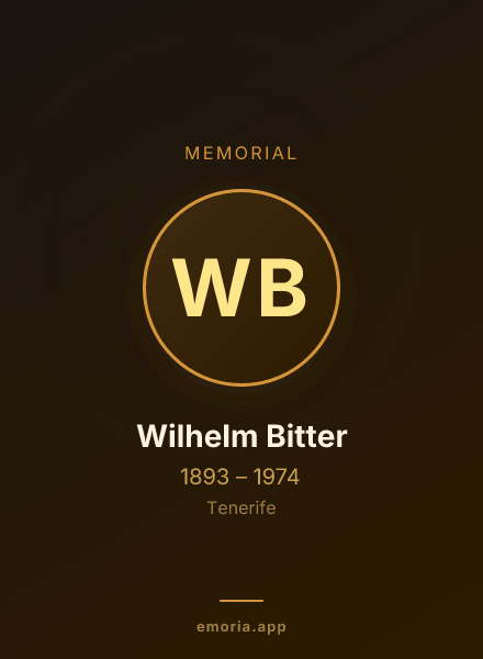 Memorial portrait of Wilhelm Bitter