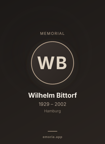 Memorial portrait of Wilhelm Bittorf