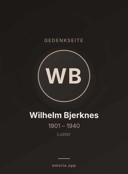 Gedenkportrait von Wilhelm Bjerknes