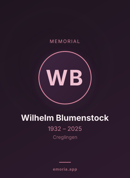 Memorial portrait of Wilhelm Blumenstock