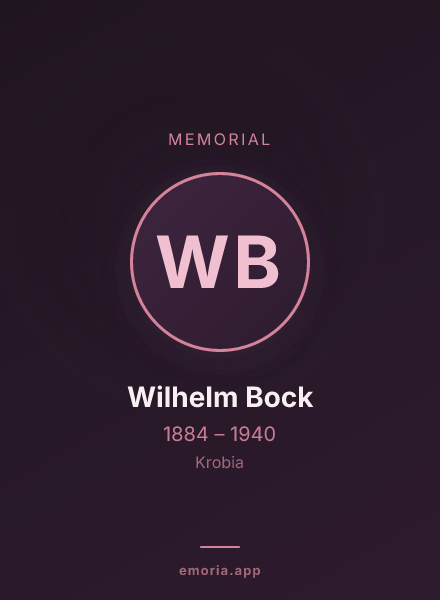 Memorial portrait of Wilhelm Bock