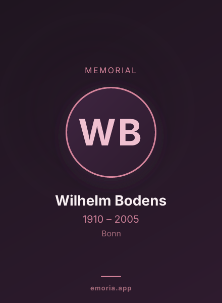 Memorial portrait of Wilhelm Bodens