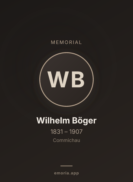 Memorial portrait of Wilhelm Böger
