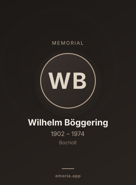 Memorial portrait of Wilhelm Böggering