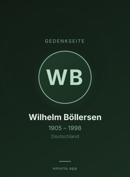 Gedenkportrait von Wilhelm Böllersen